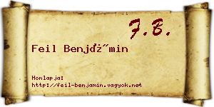 Feil Benjámin névjegykártya