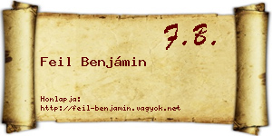 Feil Benjámin névjegykártya